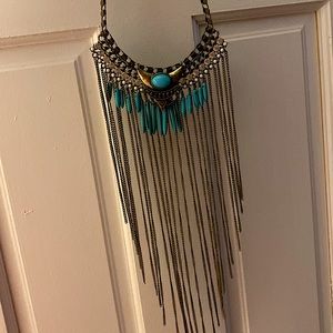 Chunky Necklace with turquoise accents